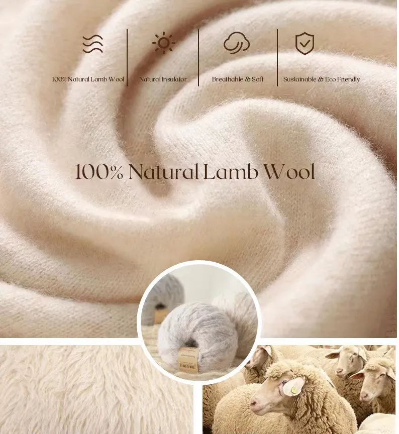 100% Lamb Wool Andrea Blanket