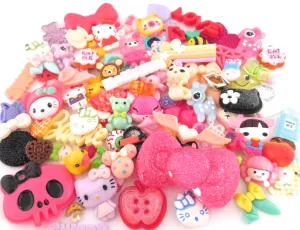 100pc Assorted Mix of Kawaii Cabochon Cuteness, 100pc Grab bag of Cabs