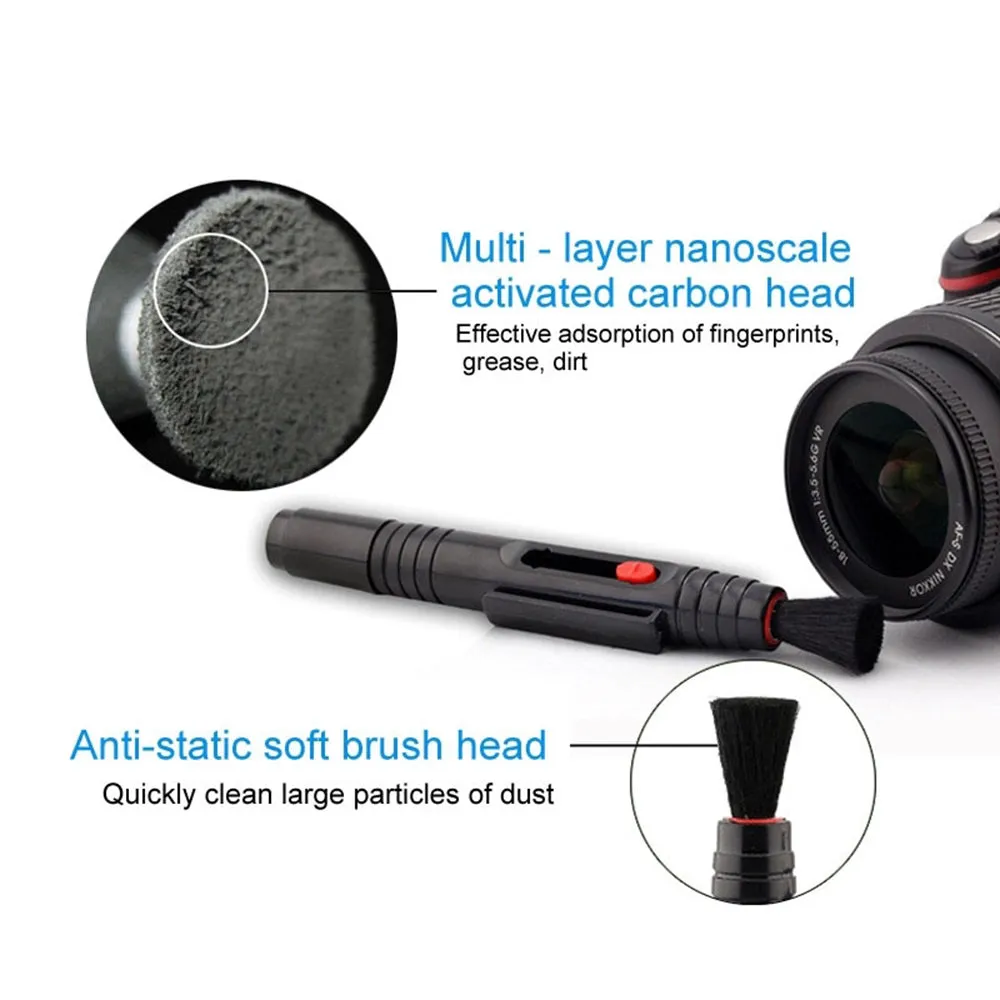2 in 1 Lens Cleaning Pen for Camera - Black