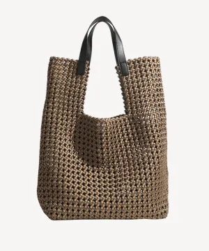 2 PCs Set Woven Large Handle Bag