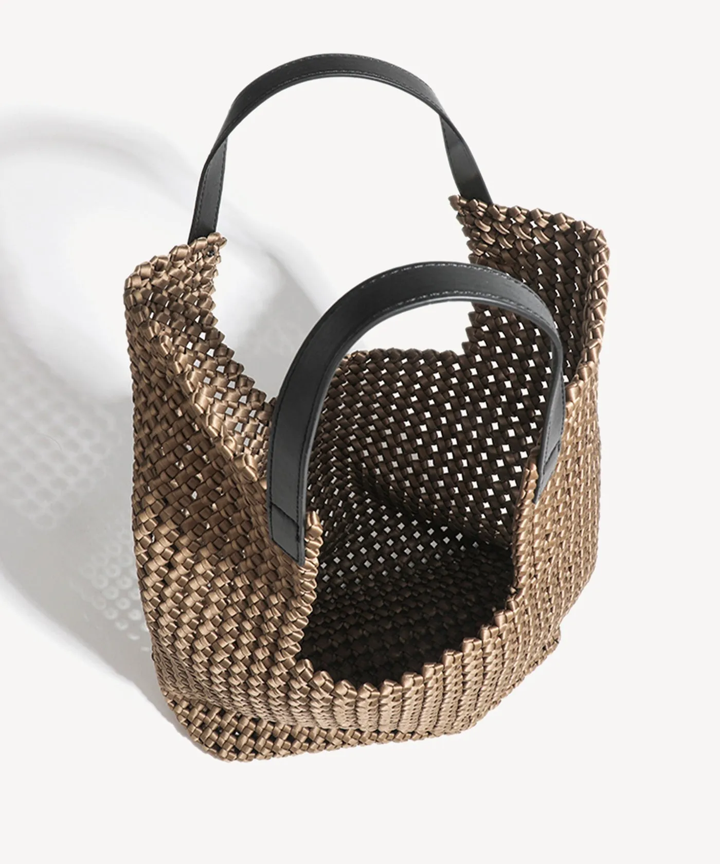 2 PCs Set Woven Large Handle Bag