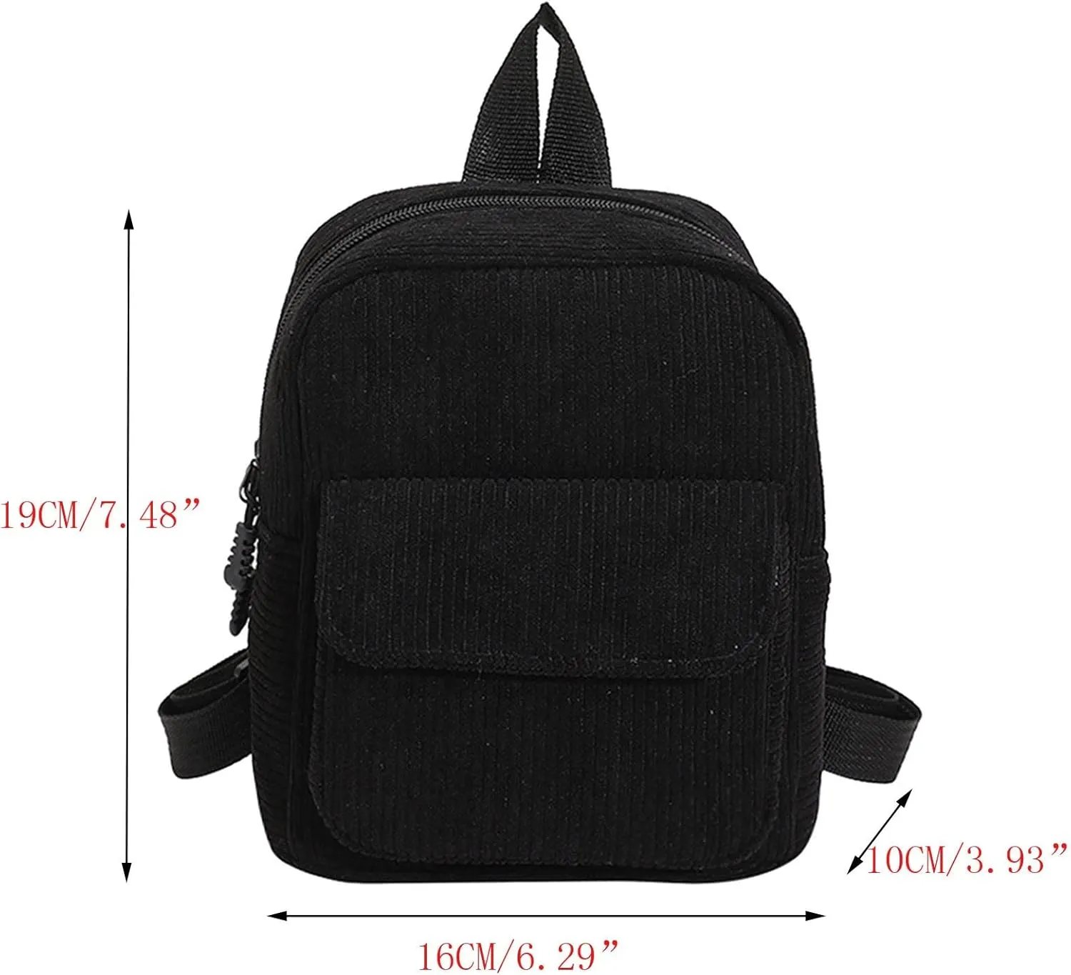2022 Fashion Simple Velvet Solid Backpack Corduroy Backpack Leather Shoulder Bag for Women (WH2, One Size)