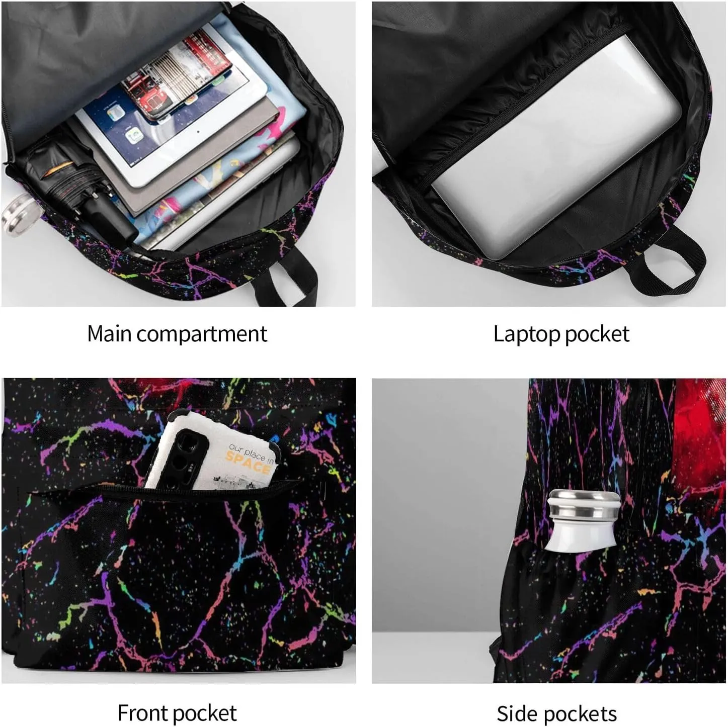 3 Piece Travel Backpack Set Hiking Travel Daypack For Women And Mens
