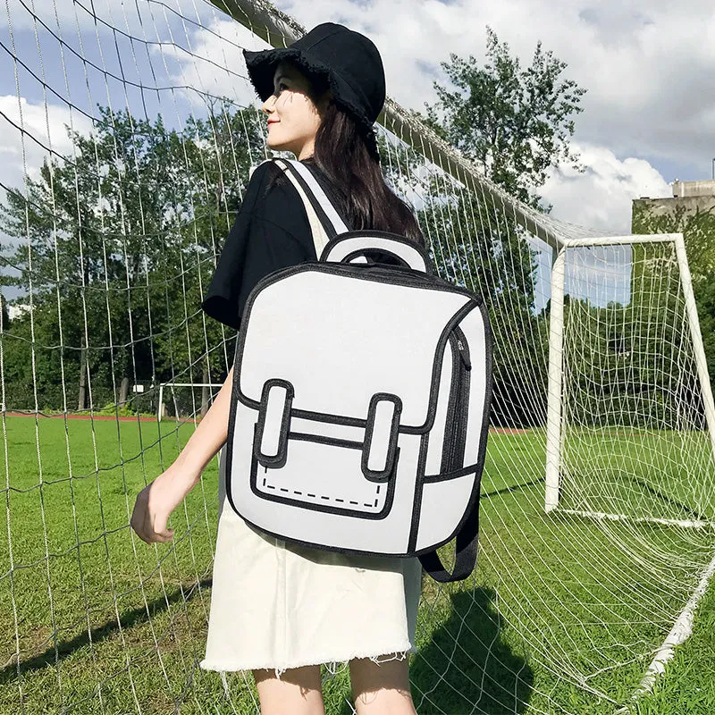 3D Comic School Backpack AD11202