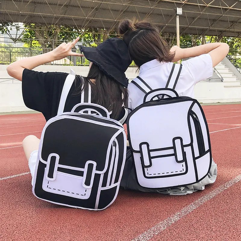 3D Comic School Backpack AD11202