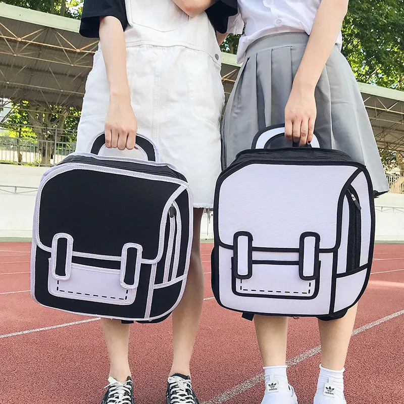 3D Comic School Backpack AD11202