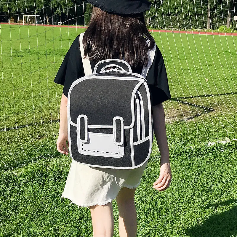 3D Comic School Backpack AD11202