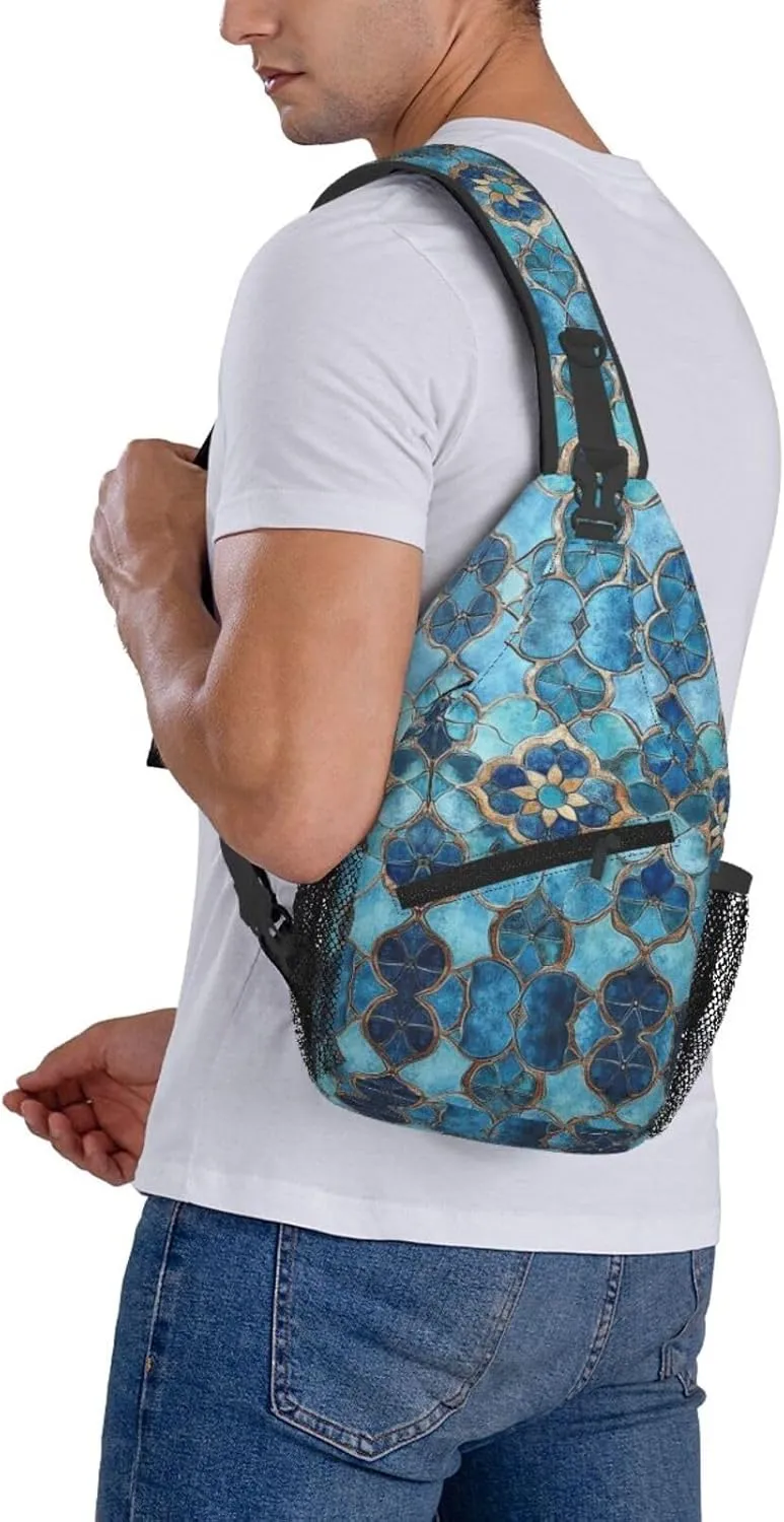 3d Print Sling Bag Crossbody Shoulder Backpack Chest Bags Gym Travel Hiking Casual Daypack
