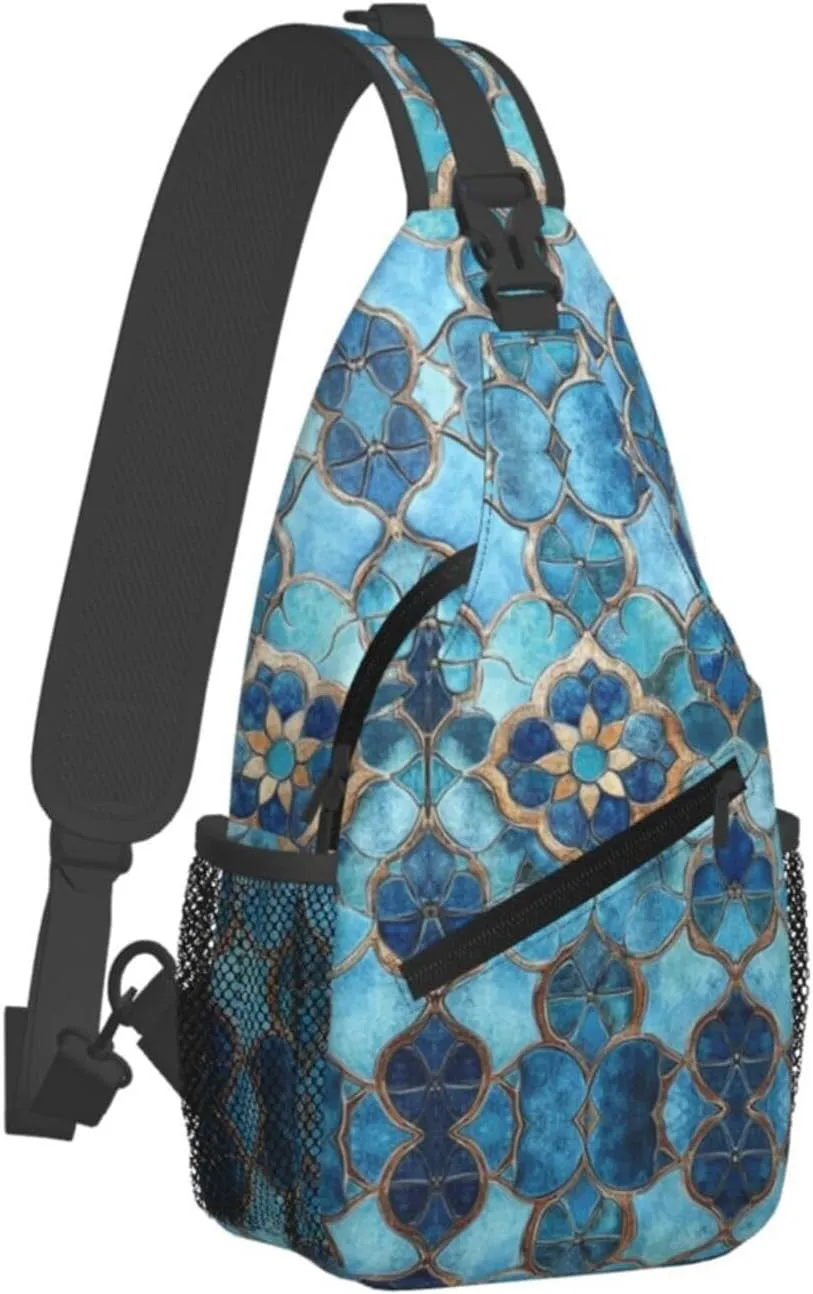 3d Print Sling Bag Crossbody Shoulder Backpack Chest Bags Gym Travel Hiking Casual Daypack