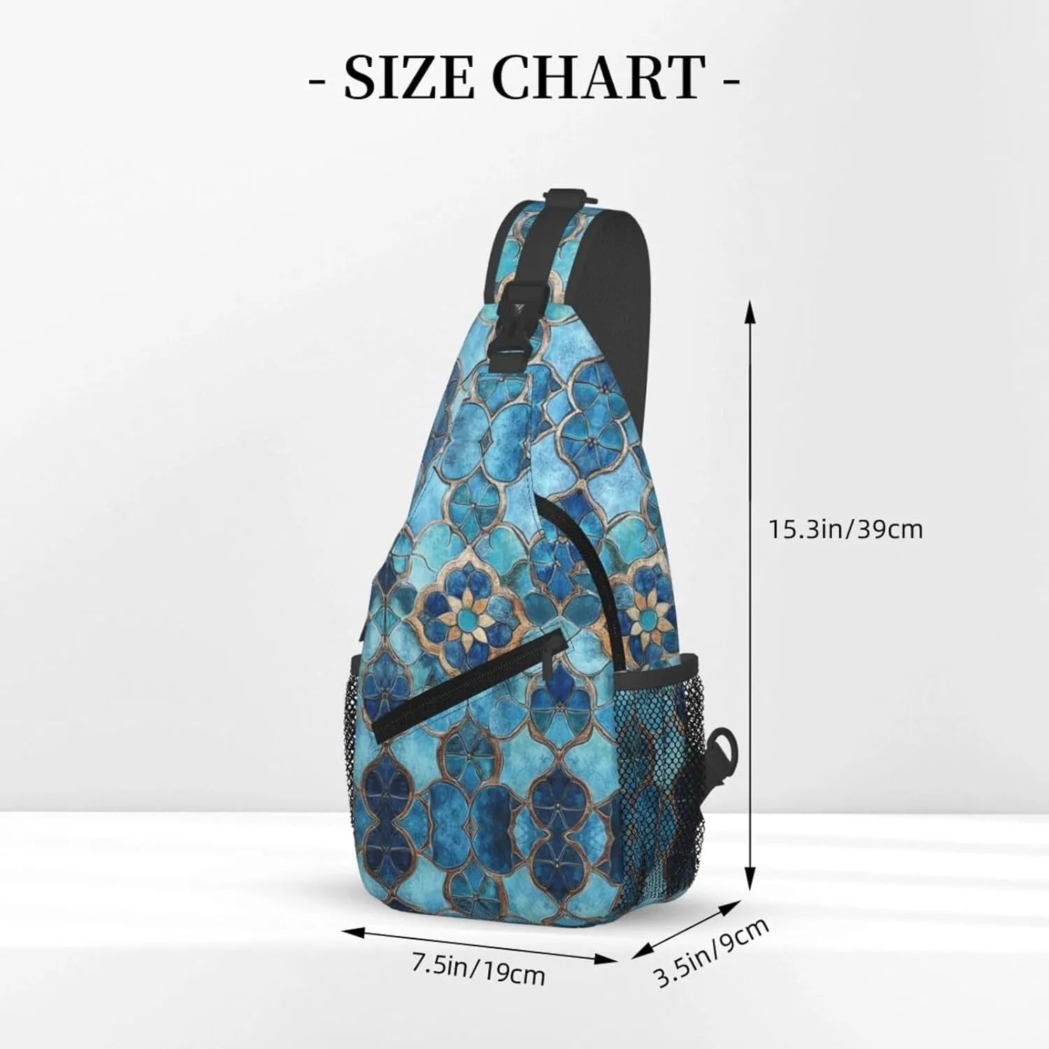 3d Print Sling Bag Crossbody Shoulder Backpack Chest Bags Gym Travel Hiking Casual Daypack