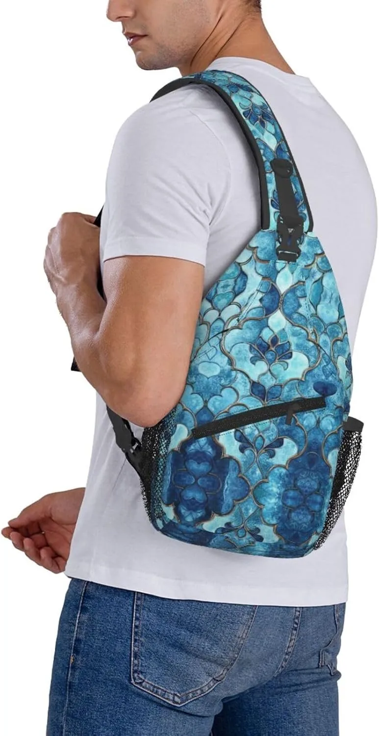 3d Print Sling Bag Crossbody Shoulder Backpack Chest Bags Gym Travel Hiking Casual Daypack