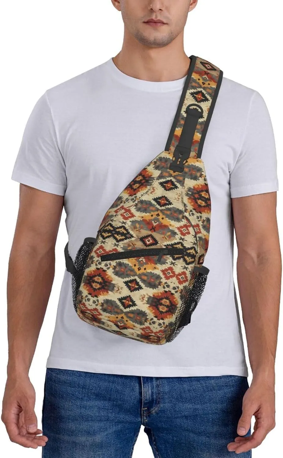 3d Print Sling Bag Crossbody Shoulder Backpack Chest Bags Gym Travel Hiking Casual Daypack