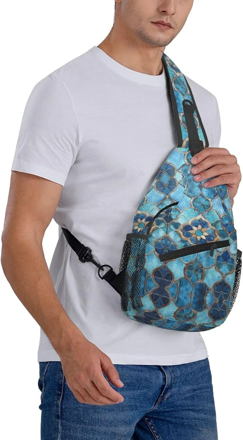 3d Print Sling Bag Crossbody Shoulder Backpack Chest Bags Gym Travel Hiking Casual Daypack