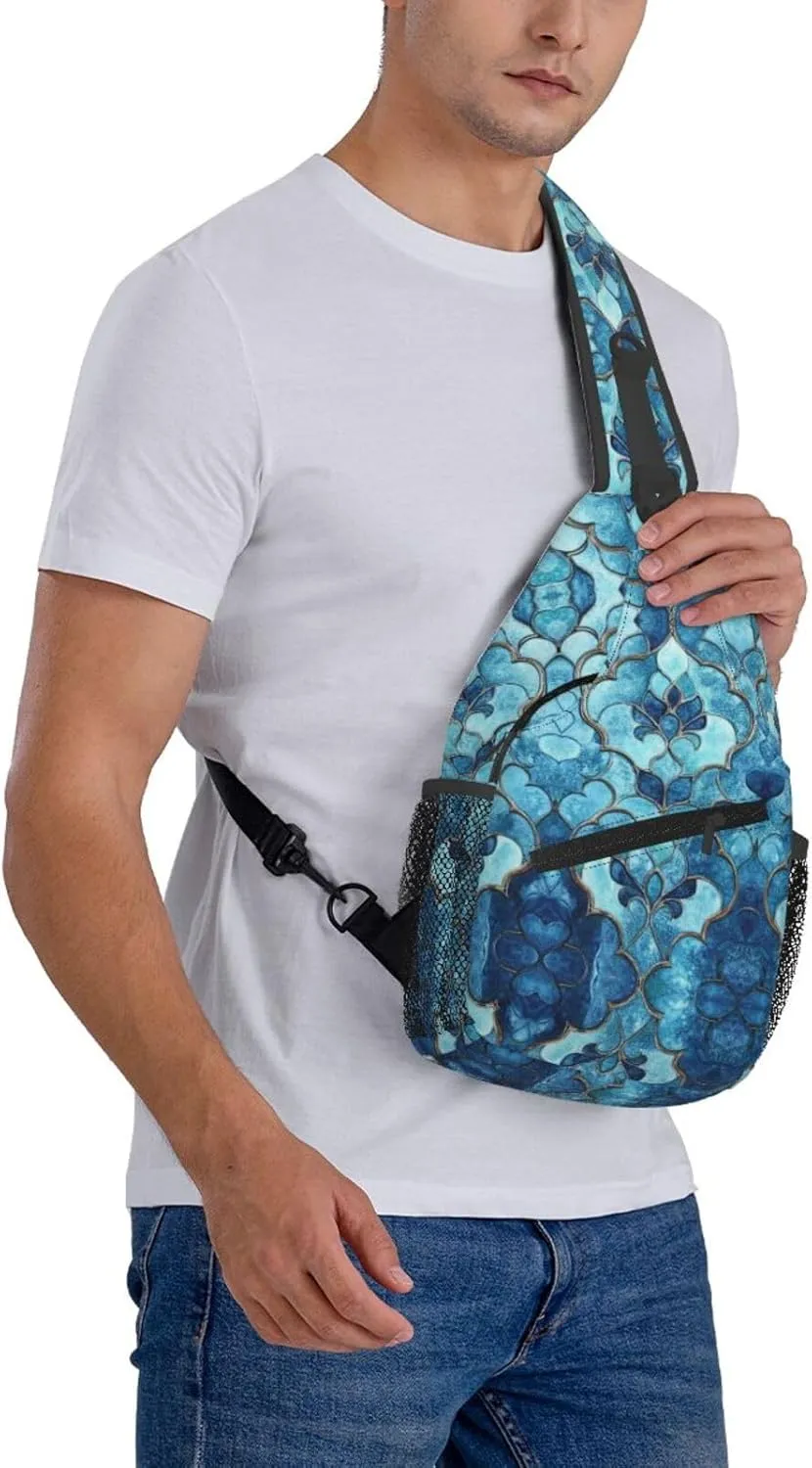 3d Print Sling Bag Crossbody Shoulder Backpack Chest Bags Gym Travel Hiking Casual Daypack