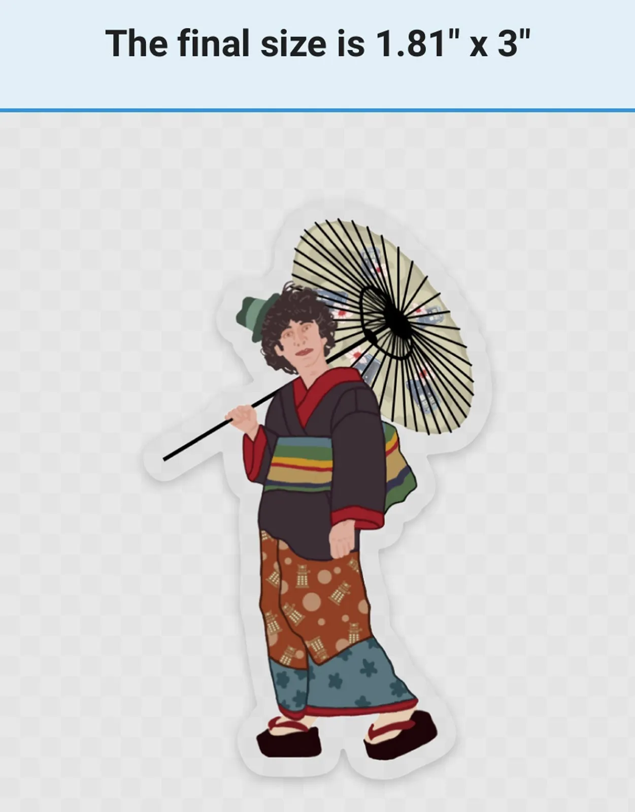4th Doctor Geisha, Vinyl Sticker