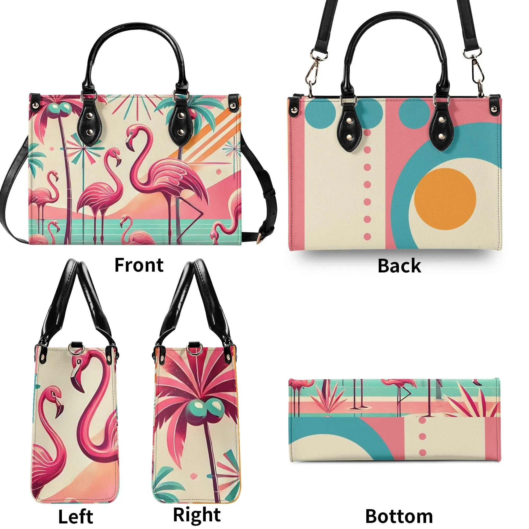50s Flamingo Kitschy Mod Luxury Handbag