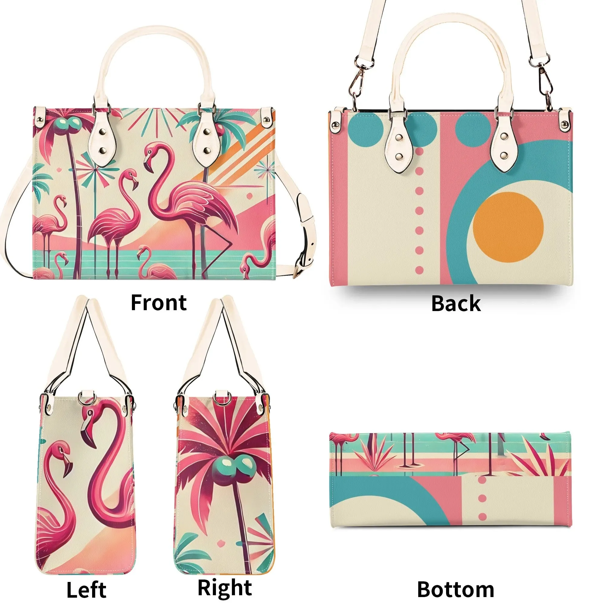50s Flamingo Kitschy Mod Luxury Handbag