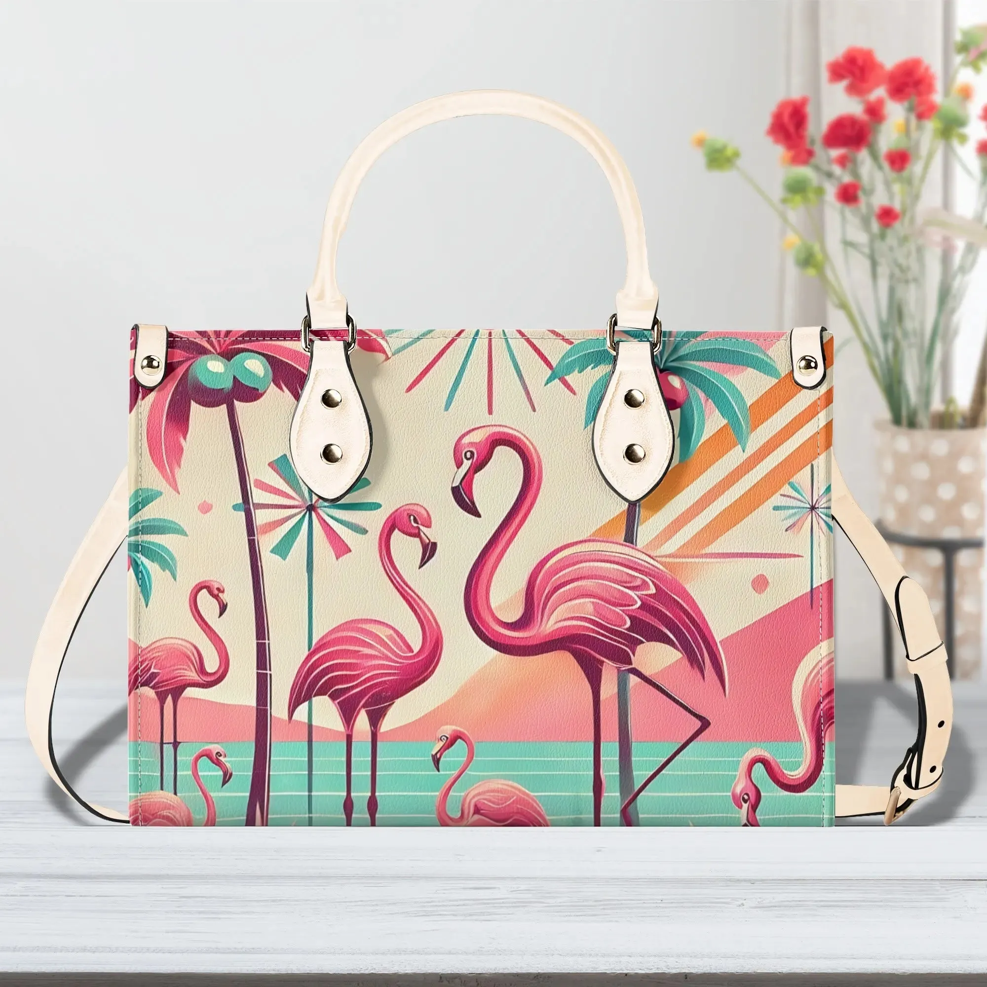 50s Flamingo Kitschy Mod Luxury Handbag