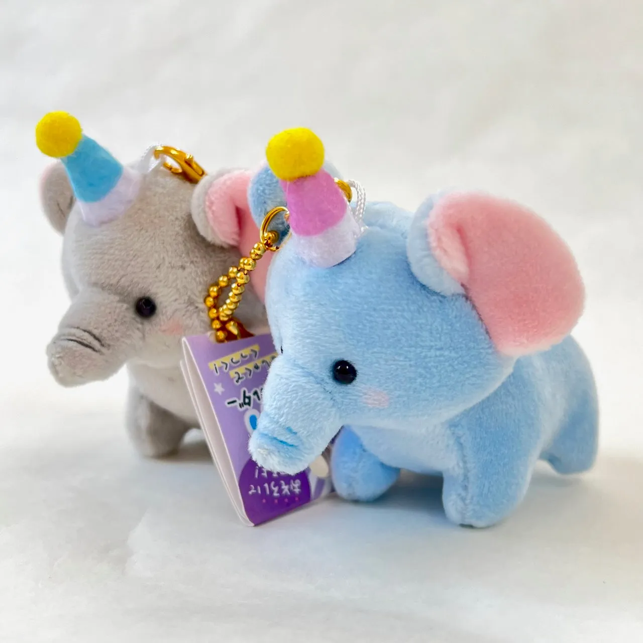 63326 CRUX ELEPHANT BUDDIES PLUSH CHARMS-3 Pairs