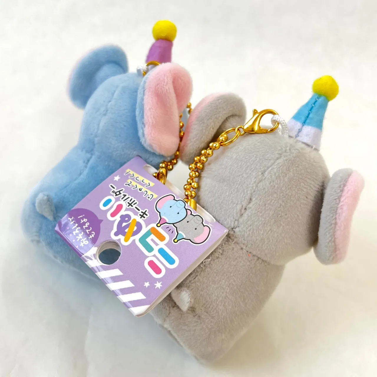63326 CRUX ELEPHANT BUDDIES PLUSH CHARMS-3 Pairs