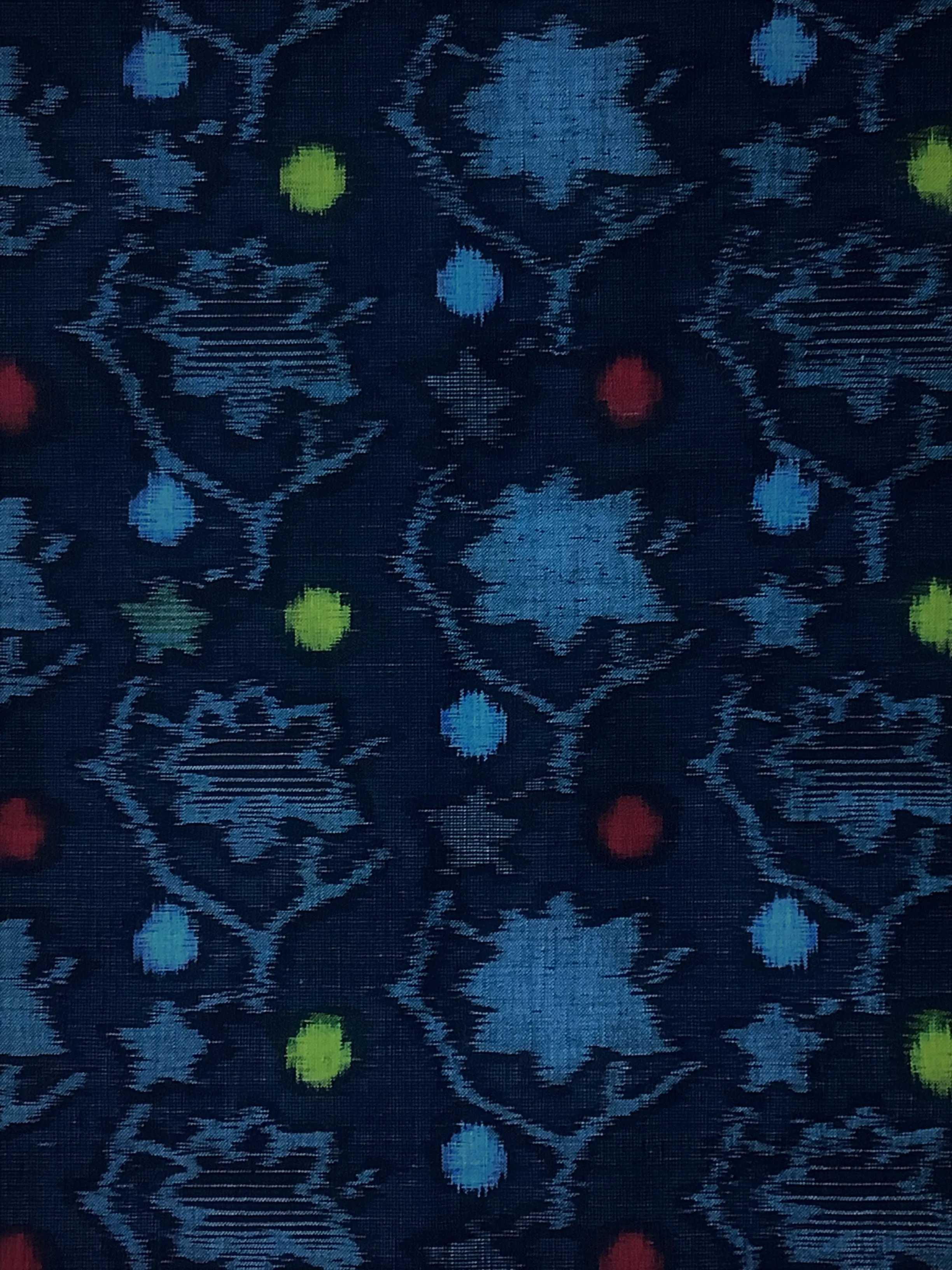 7016:1960s Japanese E-Gasuri (ikat) Cotton Fabric, 57in.Piece(Arai-Hari)
