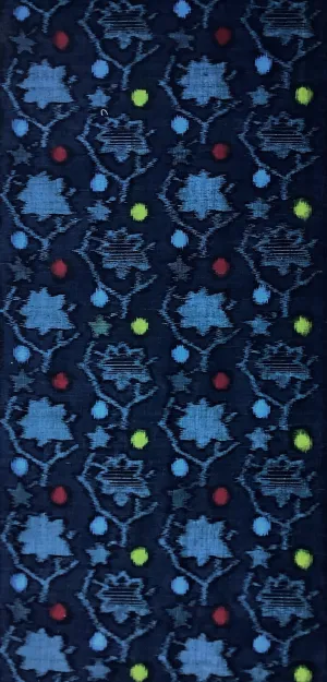 7016:1960s Japanese E-Gasuri (ikat) Cotton Fabric, 57in.Piece(Arai-Hari)