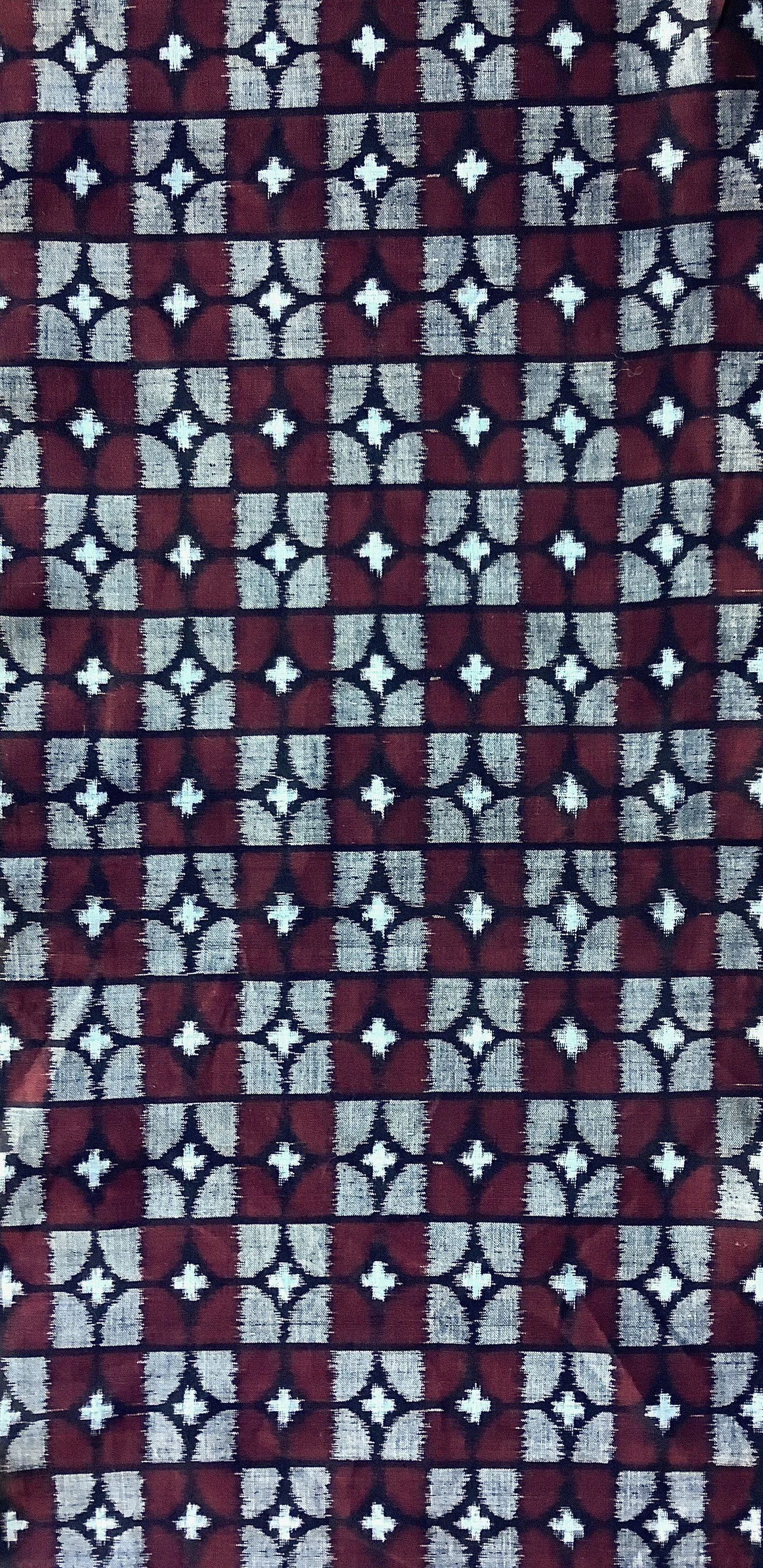 7186: 1960s Japanese Kasuri (ikat) Deadstock Cotton Fabric 55in.Piece
