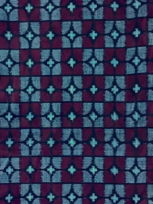 7186: 1960s Japanese Kasuri (ikat) Deadstock Cotton Fabric 55in.Piece