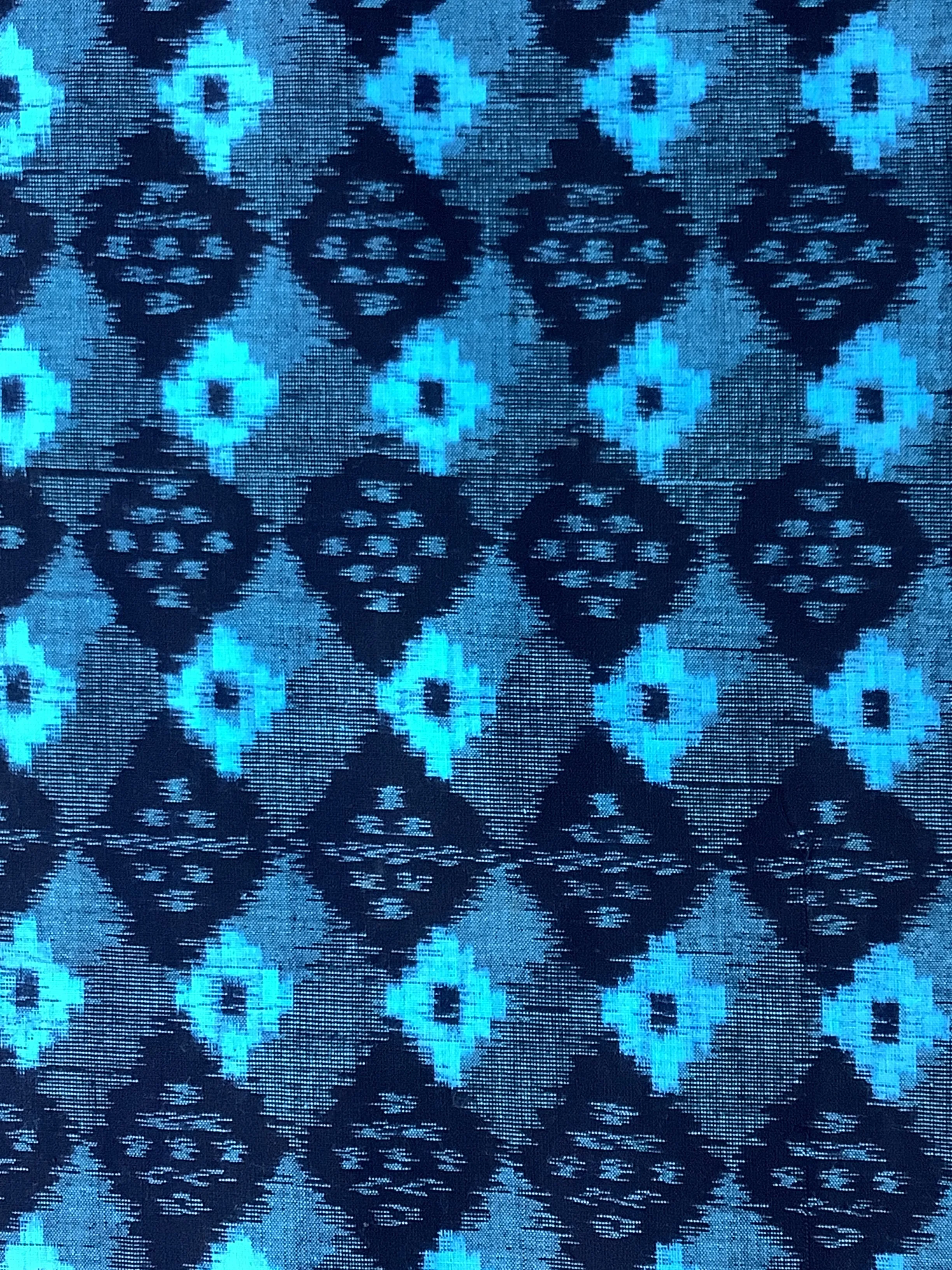 7276:1960s Japanese Kasuri (ikat) Deadstock Cotton Fabric 51in.Piece