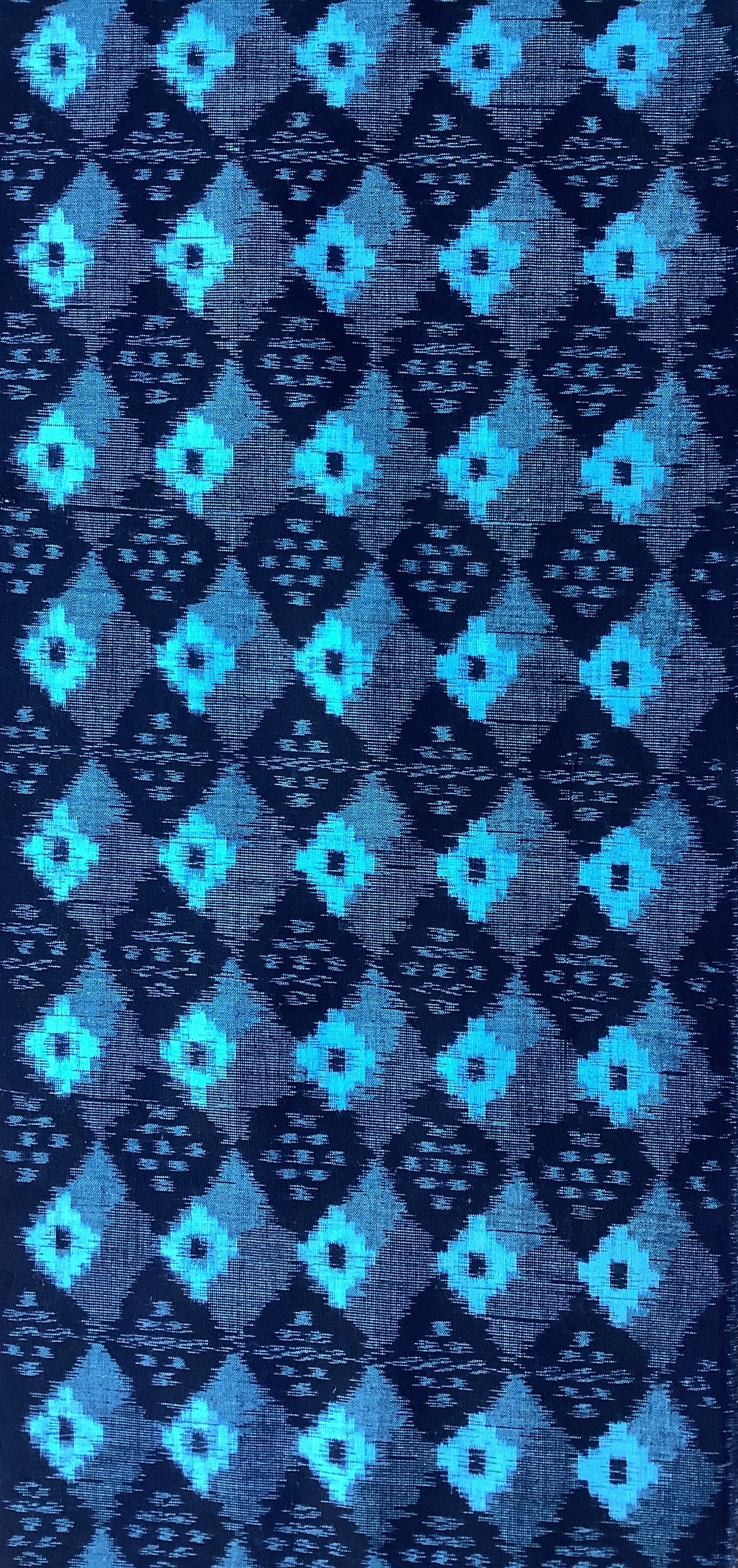 7276:1960s Japanese Kasuri (ikat) Deadstock Cotton Fabric 51in.Piece