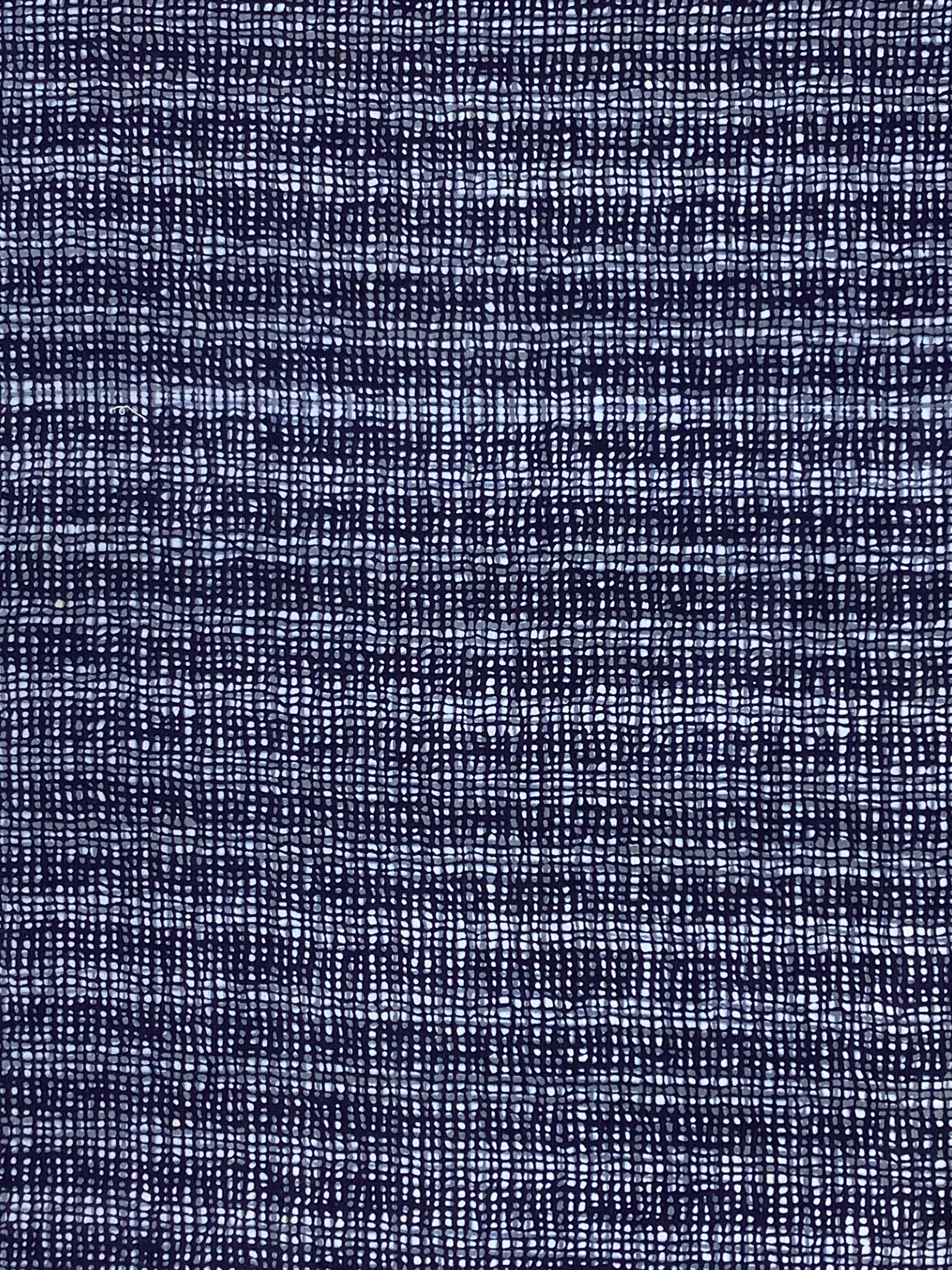 7642:1960s Japanese Deadstock Cotton  Yukata fabric 55"Pc. Fine-Mesh Pattern