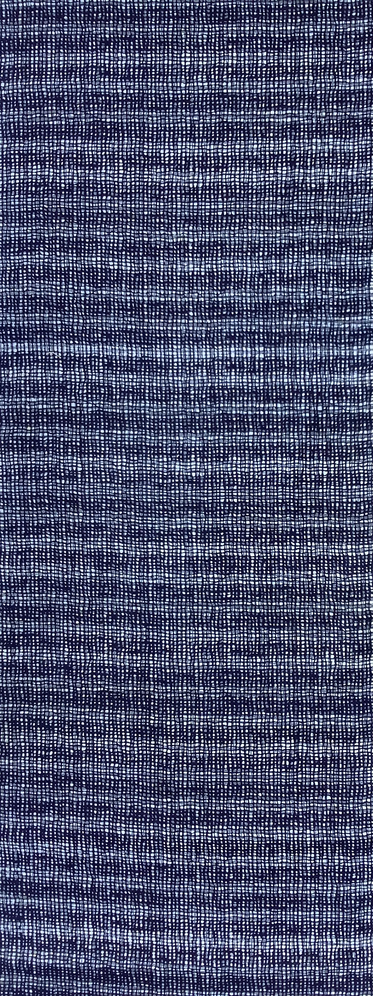 7642:1960s Japanese Deadstock Cotton  Yukata fabric 55"Pc. Fine-Mesh Pattern