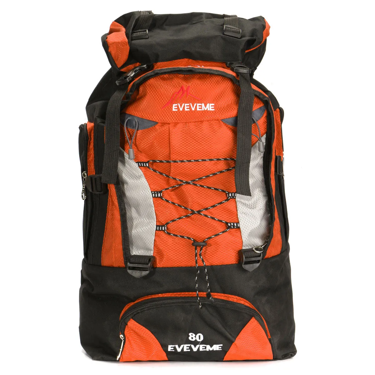 80L Polyester Waterproof Backpack for Camping Outdoors