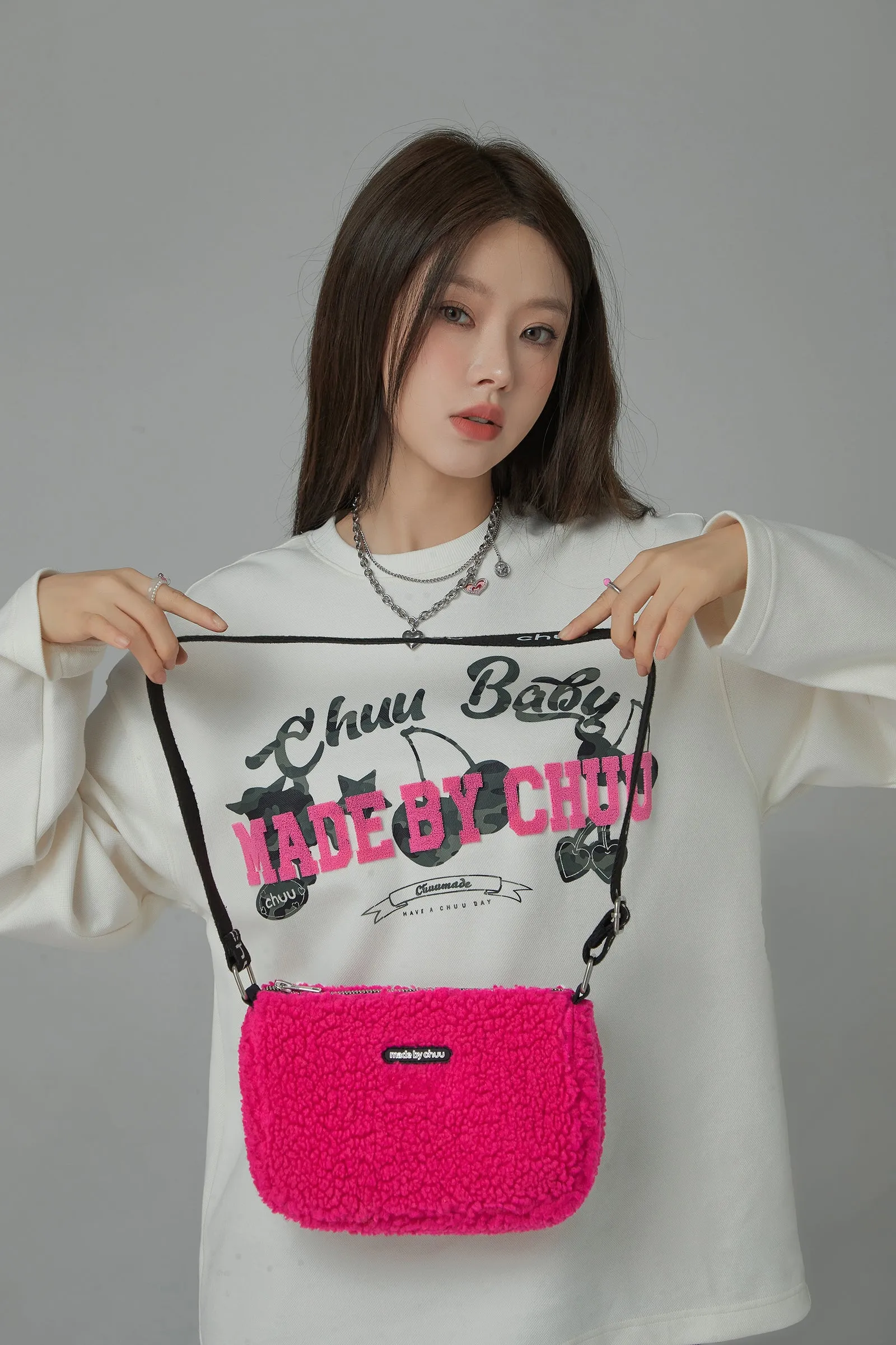 A Time In My Life Fleece Crossbody Bag