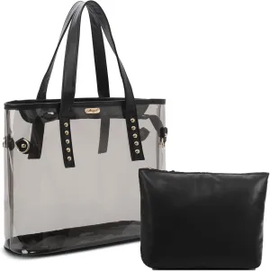 Abuyall Clear Tote Bags Transparent Purse Handbag for Women Shoulder bag Waterproof large Beach Bag