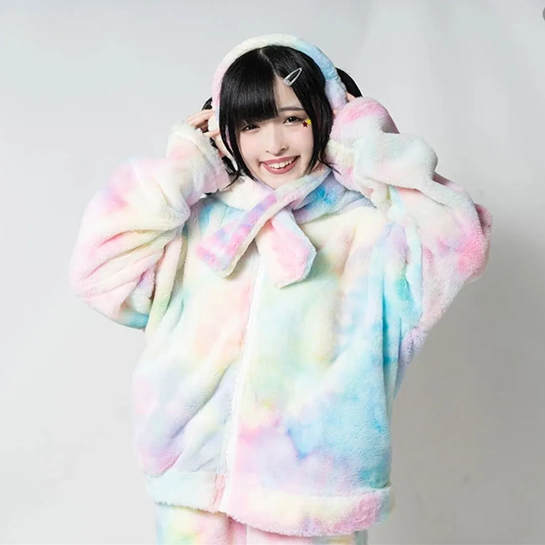 ACDC RAG Pastel Rainbow Scarf & Earmuffs Set