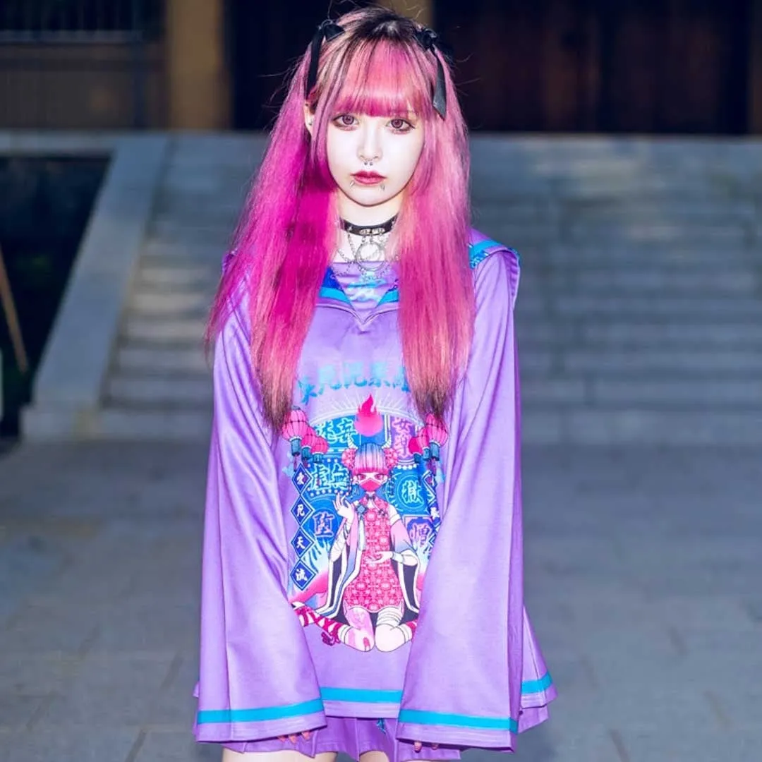ACDC RAG x A.YAMI Aishiteru Sailor Top - Purple