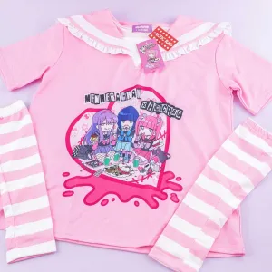 ACDC RAG Yami Kawaii Punk Menhera-chan Sailor Tee - Pink