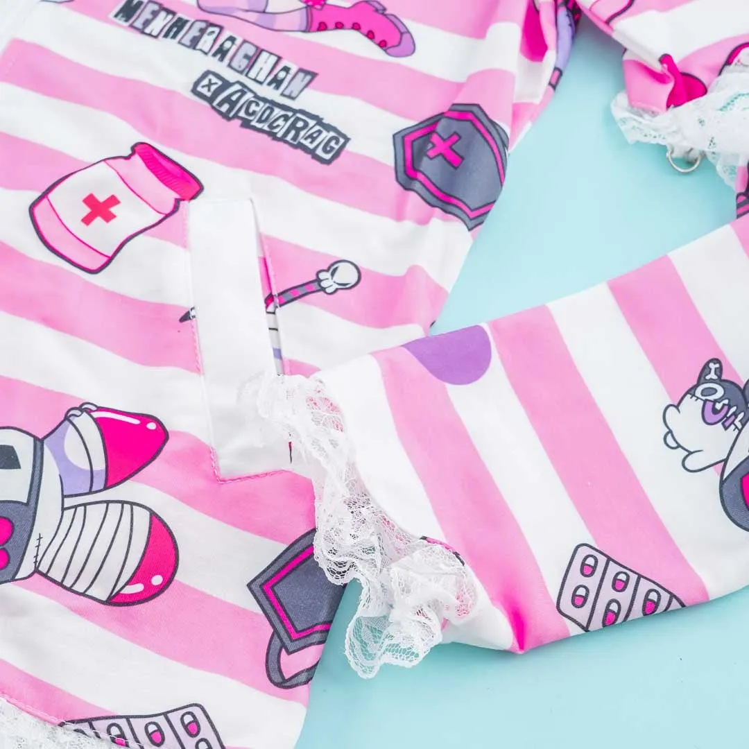 ACDC RAG Yami Kawaii Punk Menhera-chan Usamimi Parka - Pink