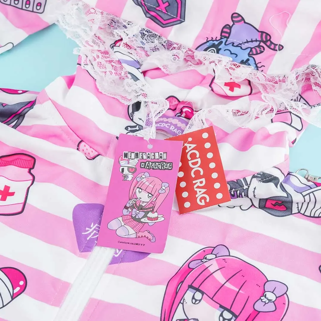ACDC RAG Yami Kawaii Punk Menhera-chan Usamimi Parka - Pink