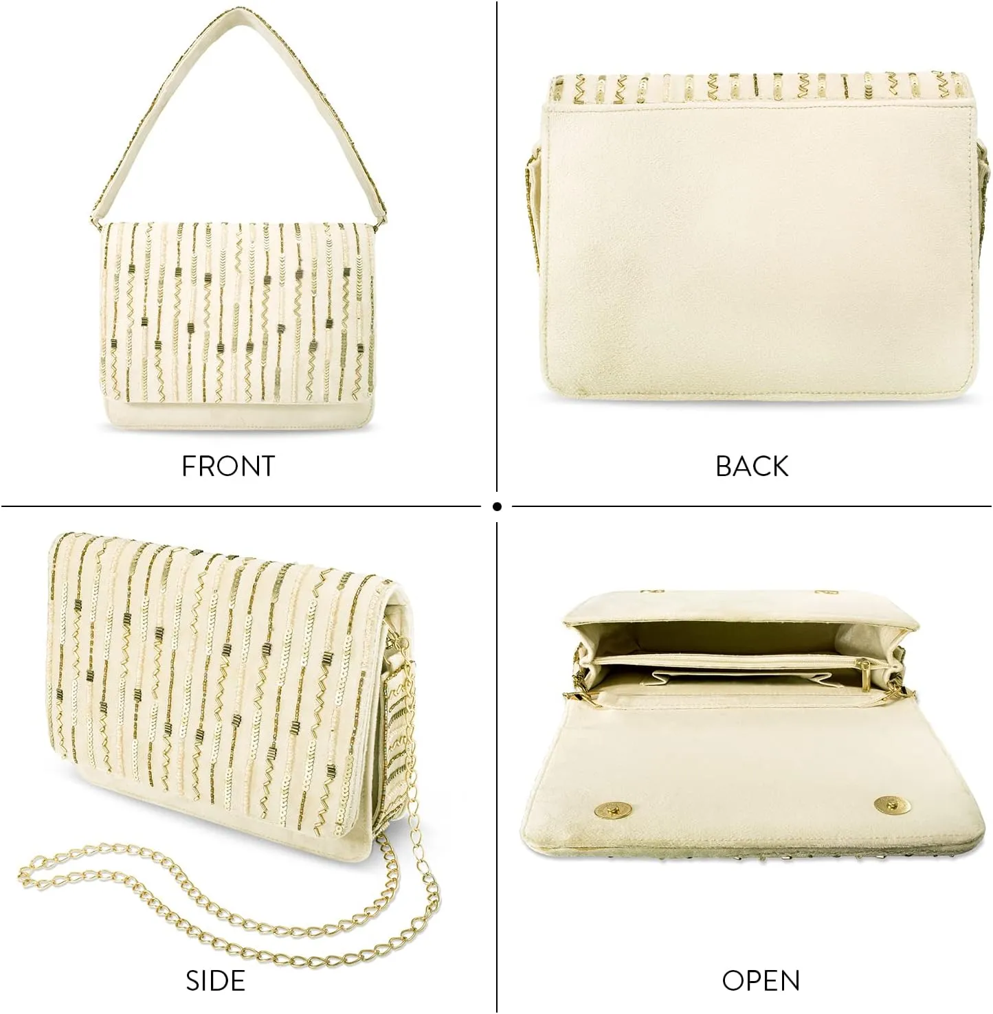 Aheli Clutch Purses for Women Handmade Evening Handbags Bridal Clutch