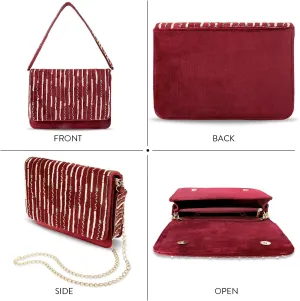 Aheli Clutch Purses for Women Handmade Evening Handbags Bridal Clutch