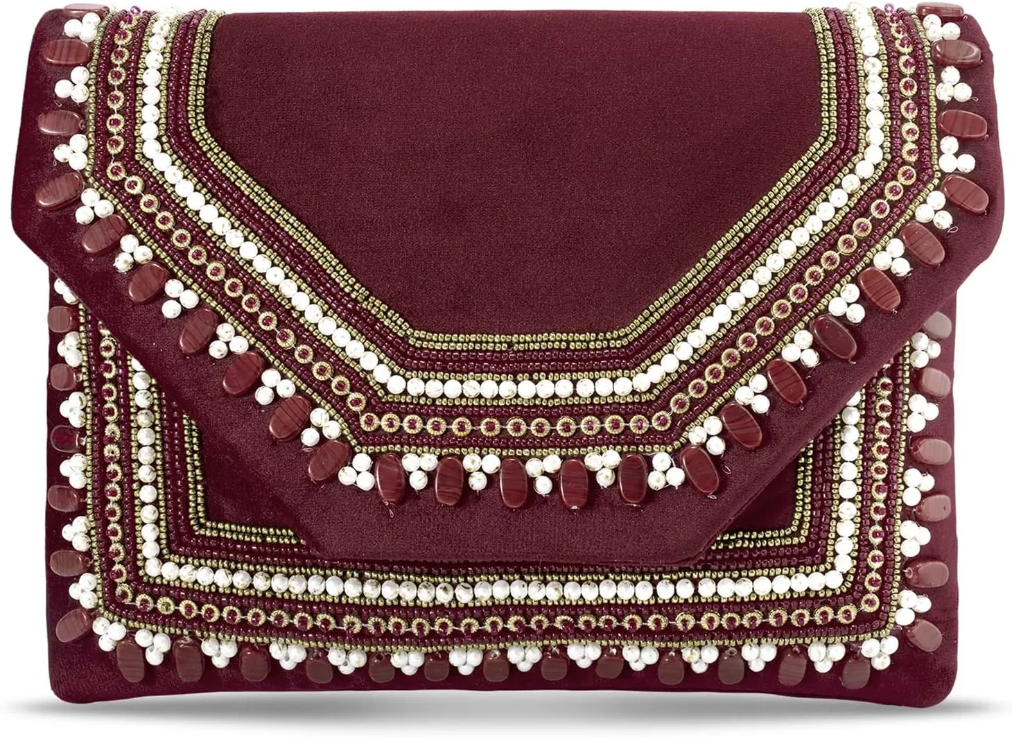 Aheli Clutch Women's Purse Bridal Bag for Casual Detachable Strap Evening Sling Bag