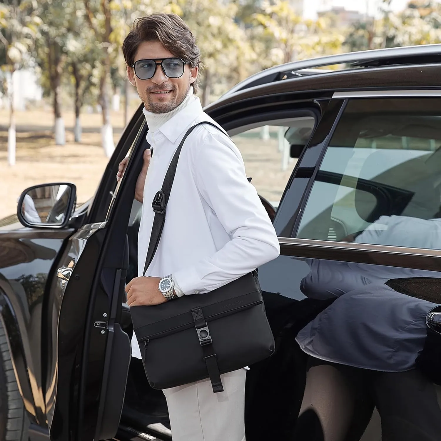 Aisinivo Messenger Bags Men Bags Shoulder Crossbody Messenger Bag for Men Crossbody Men's Crossbody Bag Flap Shoulder Bags