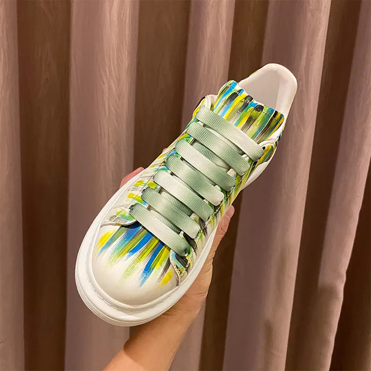 ALEXANDRO MAXXI KOREAN STREET STYLE GRAFFITI CHUNKY SOLE UNISEX SNEAKER