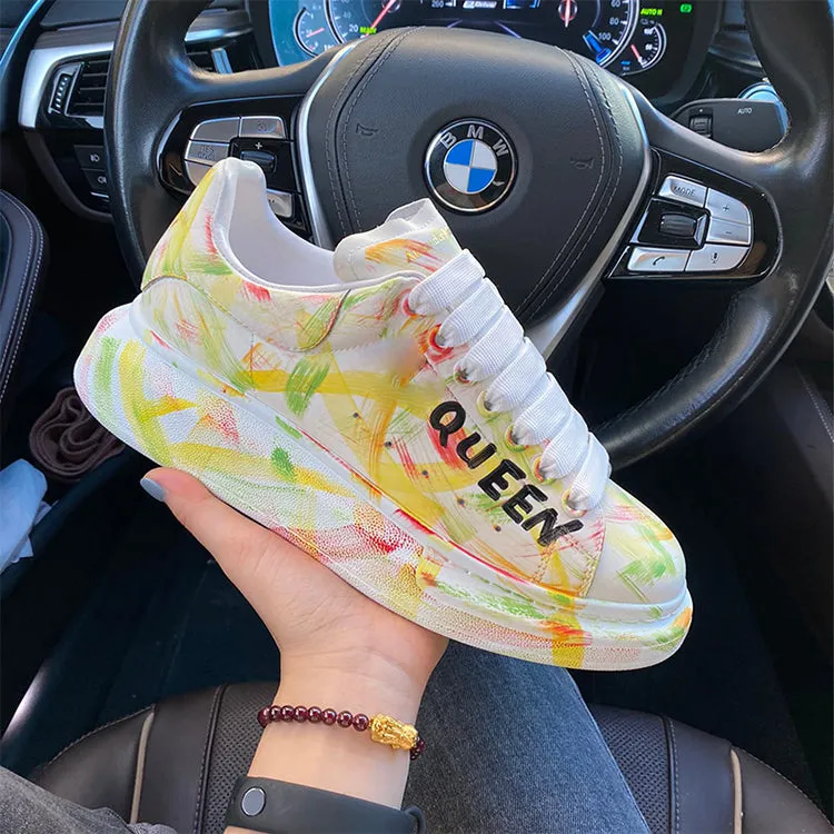ALEXANDRO MAXXI KOREAN STREET STYLE GRAFFITI CHUNKY SOLE UNISEX SNEAKER