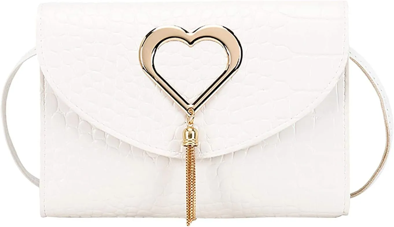 All- Shoulder Bag Ladies Handbag Fashion Messenger Bags Leather Shoulder Bags for Women (White, One Size)