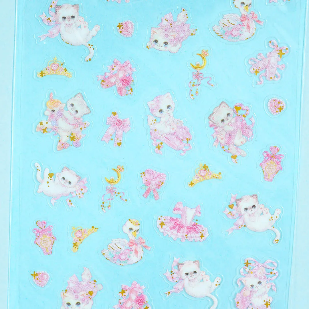 Amenomori Fumika Ribbony Kitty Stickers