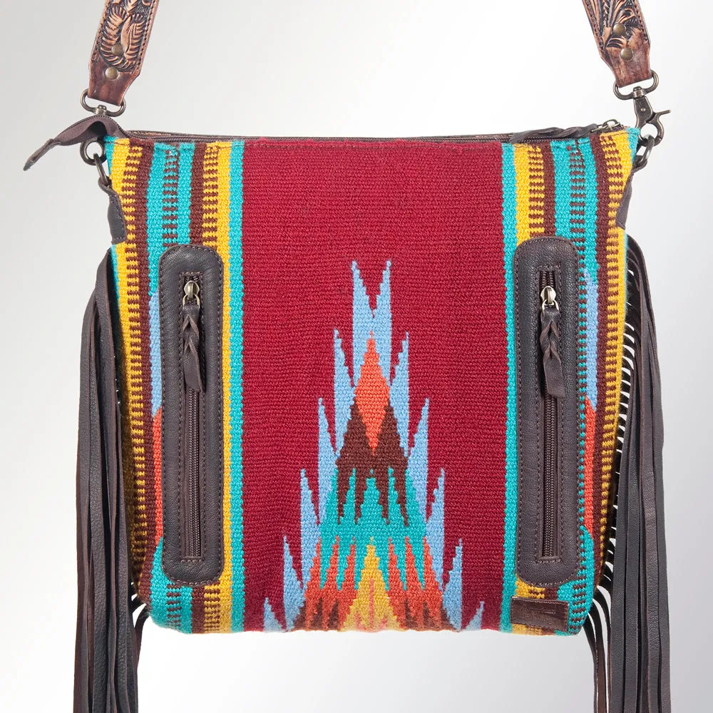 American Darling ADBGZ241 Signature Crossbody Hand Tooled Saddle Blanket Genuine Leather Women Bag Western Handbag Purse
