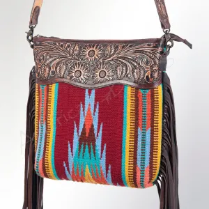 American Darling ADBGZ241 Signature Crossbody Hand Tooled Saddle Blanket Genuine Leather Women Bag Western Handbag Purse